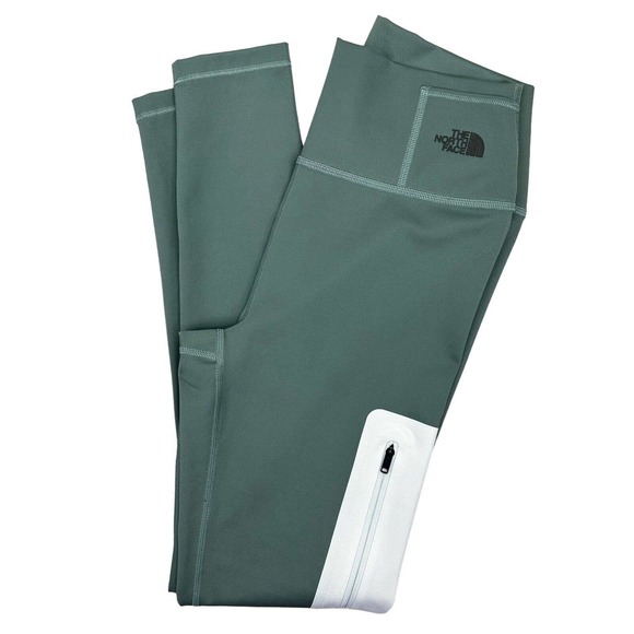 The North Face Paramount Leggings Women’s Size Small High Rise Green Pocket - Picture 11 of 16